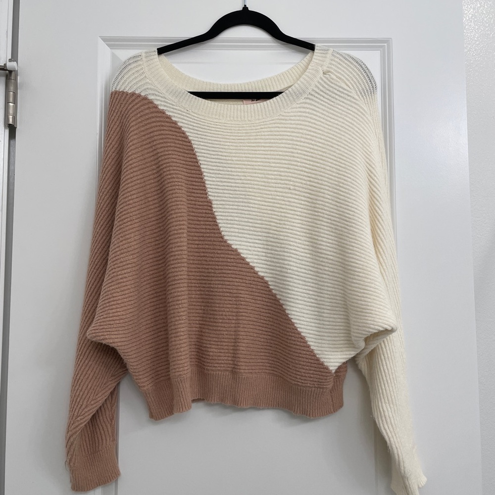NWOT Francesca’s Colorblock Cozy Sweater Size M